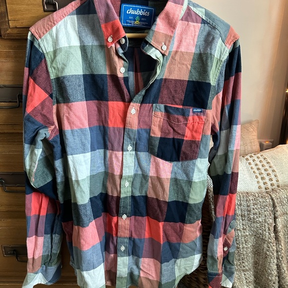 chubbies Other - Chubbies Men's Colorful Checkered Button Down Shirt